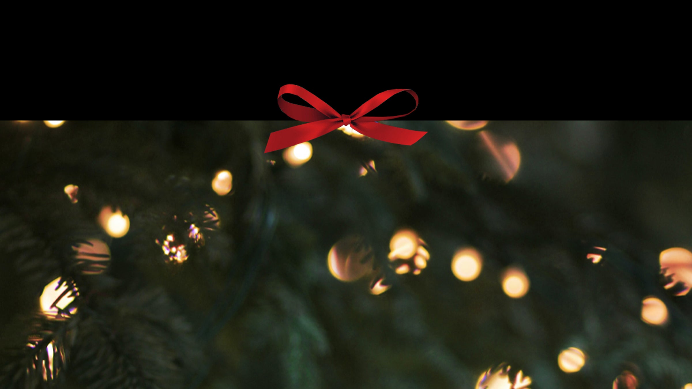 christmas tree background with red bow